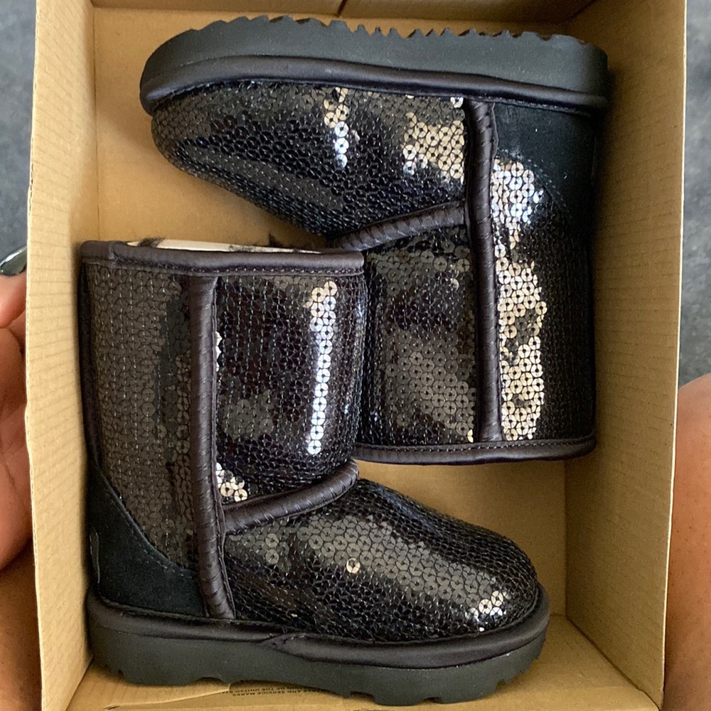Brand New Black Sequin Toddlers Ugg Boots